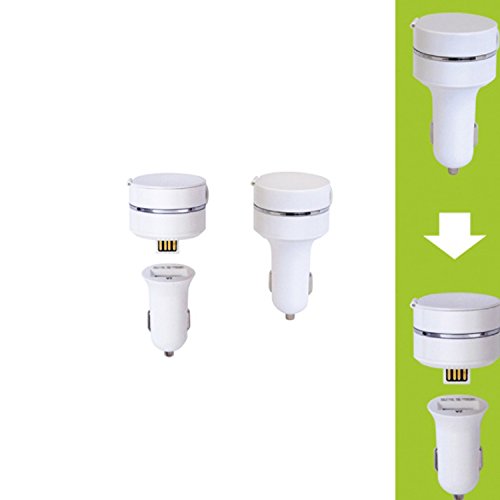 BiggerCase Innovative Mini Car Charger + Micro USB 3 in 1 Retractable Cable