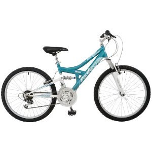 Pacific Chromium Girls' Dual-Suspension Mountain Bike 24-Inch Wheels