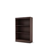 South Shore Furniture, Smart Basics Collection, Three Shelf Bookcase, Chocolate