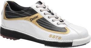 Dexter Men's SST 8 Bowling Shoes, White/Black/Gold, 10.5