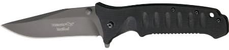 Black Fox Tactical Linerlock Fold Knife, SS assisted opening standard edge clip blad, BF-112T