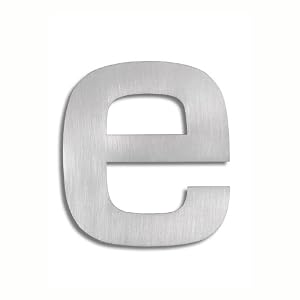 House Address Letter - Chrome E by Blomus by Address Plaques