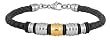 Braided Leather Bracelet - Stainless Steel - 8'' Length