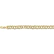 14K Yellow Gold Double Link Charm Bracelet - 7 inches
