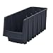 Akro-Mils 30778 Economy Stacking Nesting Plastic Storage Bin, 17-7/8-Inch Long by 8-3/8-Inch Wide by 7-Inch High, Black, Case of 8