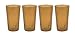 32 oz. (Ounce) Restaurant Tumbler Beverage Cup, Stackable Cups, Break-Resistant Commmerical Plastic, Set of 4 - Amber