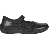 Hush Puppies Cindy Black Leather Girls School Shoe