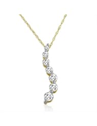 1/2ct. tw. Journey Diamond Pendant in 10K Yellow Gold