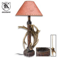 Deer Resin Antler Wood Lamp