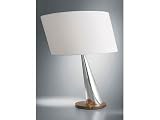 Nambe Wind Table Lamp, Metal Alloy Mirror Polish with Acacia Wood