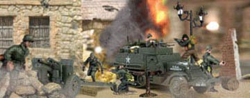 Unimax Forces of Valor 432385048 - Set US M3A1 Half Track und 105mm Howitzer, 1:72