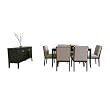 - 	 8PCS Contemporary Parson Chair Dining Table Set & Buffet Cabinet By Wholesale Interiors