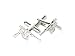 Mini Handgun Pistol Gun Cufflinks Set in Silver with Presentation Box