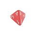 Chessex Frosted 16mm Red and white d4