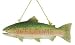 Trout Fish Welcome Sign, 10.5inch (Carved Wood Look)