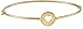Amazon Collection 14k Yellow Gold Open Heart Bangle Bracelet, 7.5