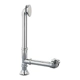 Contemporary Leg Tub Drain in Polished Chrome
