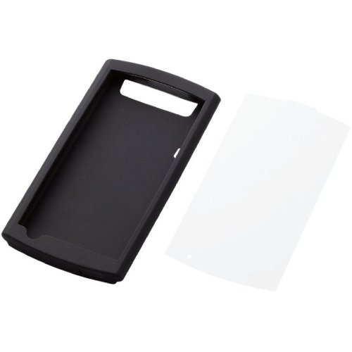 画像をクリックして拡大イメージを表示 安いELECOM docomo MEDIAS WP N-06C シリコンケース (液晶保護フィルム付) ブラック PD-NCM2SCBK
