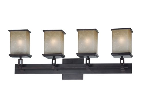 Kenroy Home 3375 Plateau 4-Light Vanity, Oil Rubbed Bronze