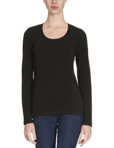 ESPRIT Damen Shirt/ Langarmshirt N29682, Gr. 34 (XS), Schwarz (black 001) Preisvergleich