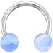 Horseshoe - Light Blue MARBLE Circular Barbell