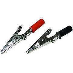 Krokodilklemmen 55mm 1Griff isol 10St�ck schwarz