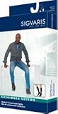 IMAGE OF Sigvaris Men's Cushioned Cotton Knee High Sport Socks 20-30mmHg Long Length, Large Long, Black