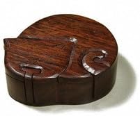 Fair Trade Wooden Puzzle Boxes by Handmade Expressions (Cat Puzzle Box)