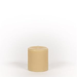 Set of 48 Hand Poured 3 x 3 Pillar Candles, Ivory Unscented by Quick Candles