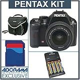 Pentax K2000 Digital SLR Camera / Lens Kit. with 18-55mm Lens. 4GB SD Memory Card, 4 AA Nickel Metal Hydride (NiMH) 2900 mAH Rechargeable Batteries with 4-Hour AA & AAA Quick Charger, 110/220 volt. Slinger Camera Bag,