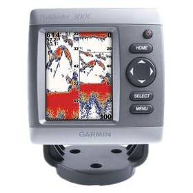 Garmin Fishfinder 300C w/dual beam transducer (plastic transom/trolling mtr mt. w/depth, temp), multilingual Pkg/Instr.>
