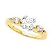 14K White or Yellow Gold Diamond Engagement Ring - 0.68 Ct. or 0.93 Ct.