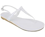 PATENT T-STRAP SANDAL