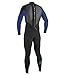 O'Neill Wetsuits Kids' O'Neill Youth Reactor 3/2mm Back Zip Full Wetsuit, Black/Pacific/Black, 8