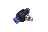 「ノーブランド品」エア作動継手 コネクタ クイック フィッティング 12mm - 12mm OD チューブ 速度制御 バルブ(5個入）