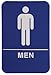 Men Restroom Sign Blue/White - ADA