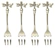 Decorative Stainless Steel Dragonfly Mini Fork Set of Four