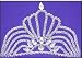 RKO NY Flapper Rhinestone + Silver Tiara 4"