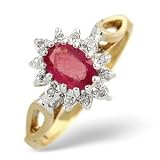 9ct Ruby & Diamond Ring