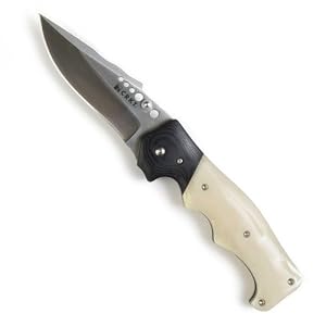 Buy Columbia River Clip Point Folder Knife With White Bone Handle Md: 7085.