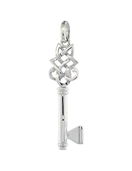 Sterling Silver Celtic Key Pendant Flawless Quality, 1 5/8 inch (41 mm) tall