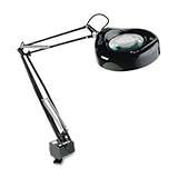 Ledu Clamp-On Fluorescent Swing Arm Magnifier Lamp With 5in Lens 42in Reach ....