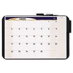 Quartet CT1711 Quartet Tack & Write Monthly Calendar Board, 17 x 11, Black