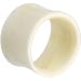 3/4 Organic Hollow White Bone Plug