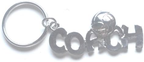 GemGear Pewter Volleyball Keychains - COLOR: Coach