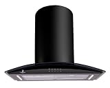 Premier Range 60cm Black Island Cooker Hood With LED Lighting H95.7B