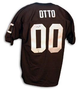 Jim Otto Signed Oakland Raiders Throwback Black Jersey - HOF