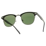 Clubber Half Frame Clear Lens Wayfarer Sunglasses