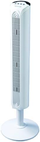 Honeywell White Comfort Control Tower Fan, Slim Design, Powerful Cooling, 1 Pack
