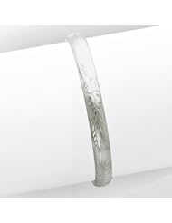 14K Gold 5/16 WG Florentine Engraved Hinged Bangle